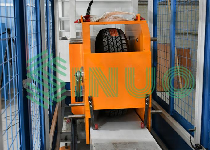 Movimentação do veículo elétrico IEC62196-1 sobre o equipamento de teste com o pneu P225/75R1 0