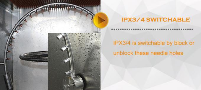 Água de pulverização de oscilação do tubo do IEC 60529 IPX3 IPX4 contra a câmara dos testes do código do IP 1
