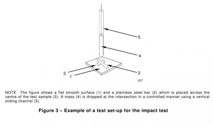 Teste de impacto mecânico do abuso 9.1kg das células de bateria cilíndricas do equipamento de testes da bateria do IEC 60086-4 1