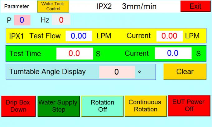 Da chuva inteligente do ingresso 200mm IPX1 IPX2 da água do IEC 60529 equipamento de testes vertical do gotejamento 1