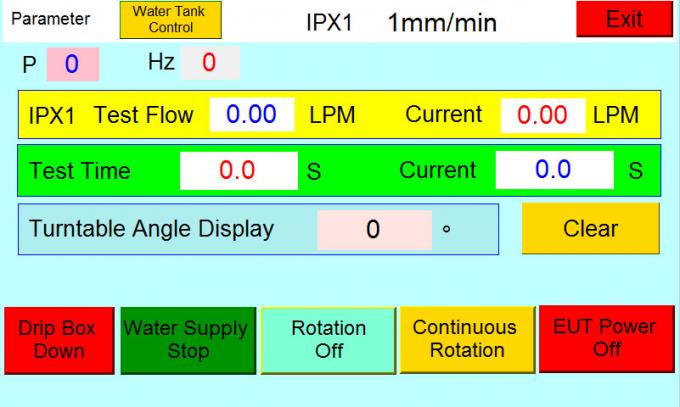 Da chuva inteligente do ingresso 200mm IPX1 IPX2 da água do IEC 60529 equipamento de testes vertical do gotejamento 0