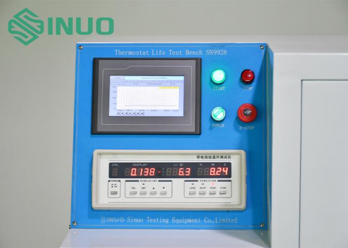 Dispositivo do banco do teste de vida do termostato do IEC 60598-1 para a medida do controle do PLC da temperatura 1