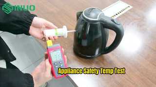 Veja como a sonda de temperatura de superfície IEC 60335 realiza testes reais de segurança de aparelhos