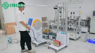 Teste de queda da esfera de aço da demonstração do teste de impacto do IEC 60335-2-24 para a segurança do cerco